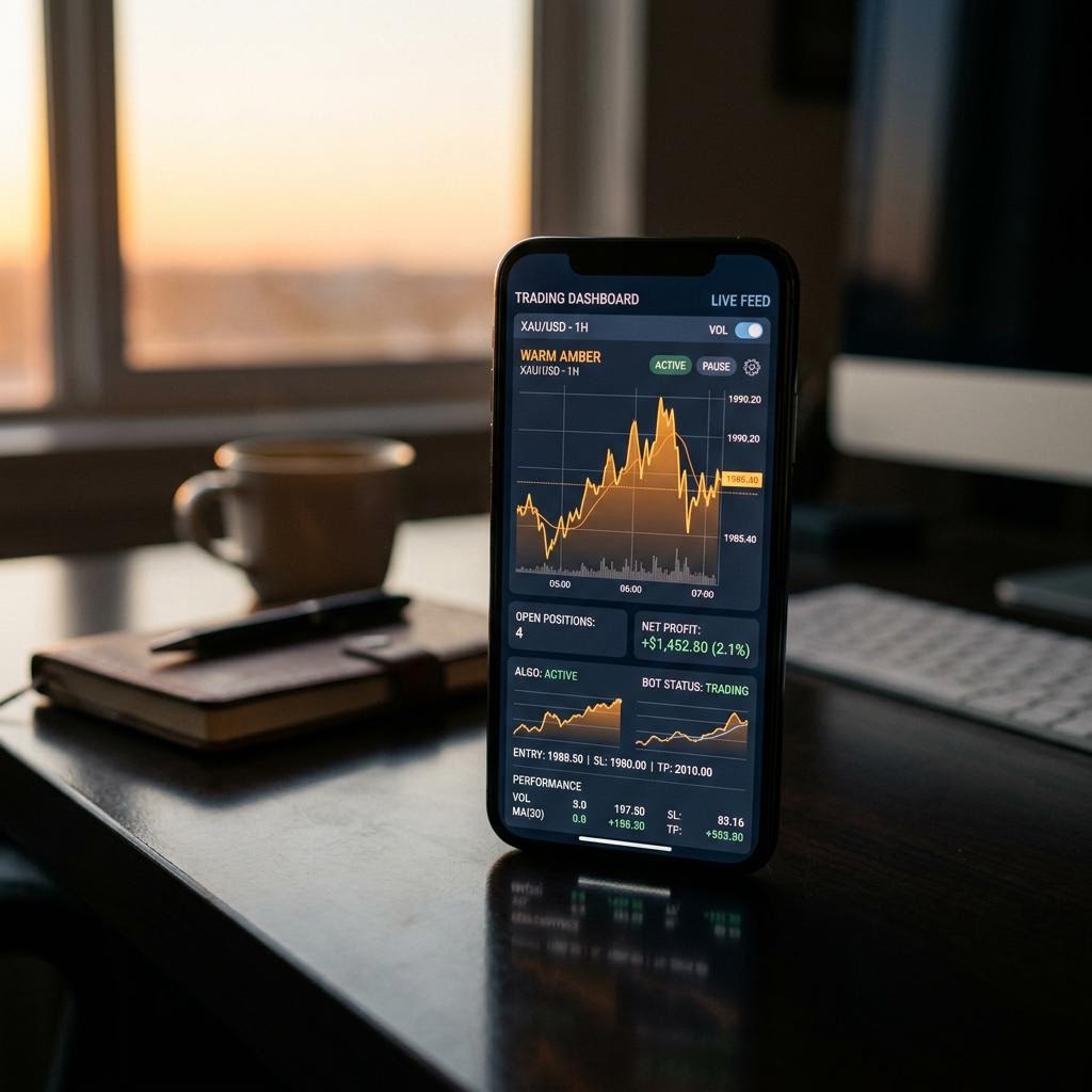 Falcao Investara AI crypto trading platform interface on smartphone